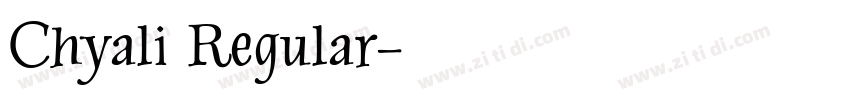 Chyali Regular字体转换